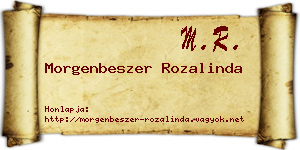 Morgenbeszer Rozalinda névjegykártya